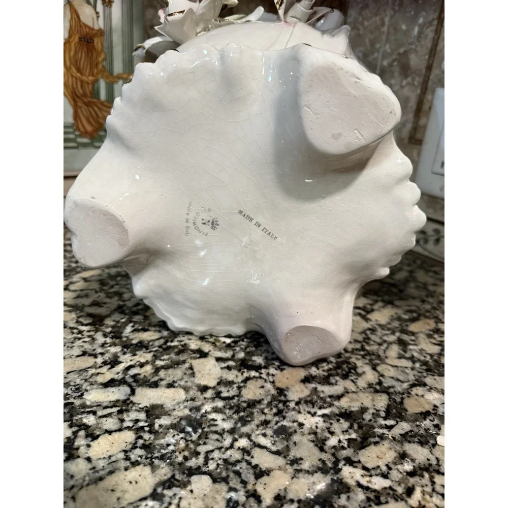 Capodimonte Porcelain XL Made In‎ Italy  Centerpiece Vase